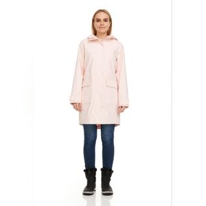 Swiss Tech Women's Blush Pink Hooded Rain Jacket Size M